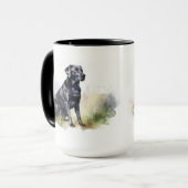 Schwarzer Labrador Retriever Tasse (Vorderseite Links)