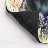 Schwarzer Labrador-Retriever und Blume Mousepad (Ecke)