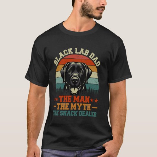 Schwarzer Labrador Retriever Vater Schwarzer Lab V T-Shirt (Vorderseite)