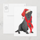 Schwarzer Labrador Retriever Weihnachten (Vorne/Hinten)