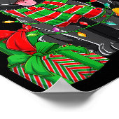 Schwarzer Labrador Retriever Weihnachtslichter Xma Poster (Ecke)