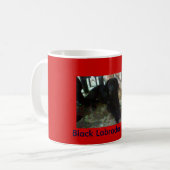Schwarzer Labrador retriever-Welpe Kaffeetasse (Vorderseite Links)