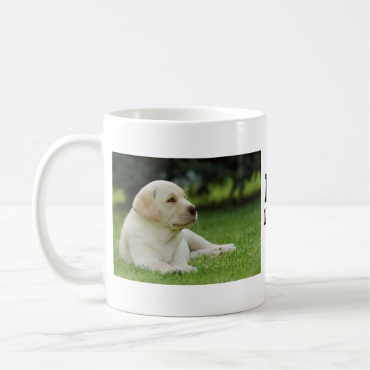 Schwarzer Labrador Retriever Welpe Kaffeetasse (Links)