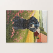 Schwarzer Labrador Retriever Welpe Puzzle (Horizontal)