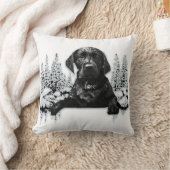 Schwarzer Labrador Retriever Welpe T - Shirt Kissen (Decke)