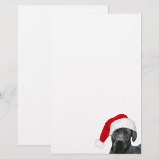 Schwarzer Labrador Sankt Briefpapier (Vorne/Hinten)