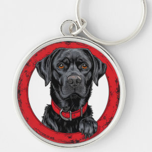 Schwarzer Labrador Schlüsselanhänger