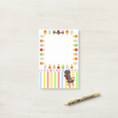 Schwarzer Labrador-Student 3 Post-it Klebezettel (Auf Schreibtisch)