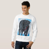Schwarzer Labrador Sweatshirt (Vorne ganz)