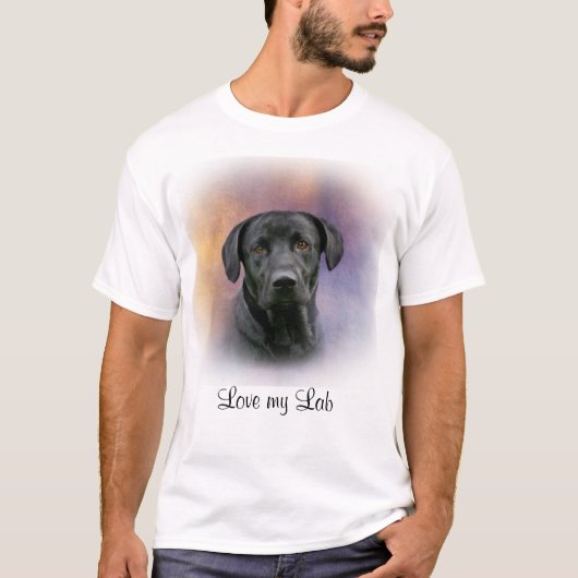 Schwarzer Labrador T-Shirt (Vorderseite)