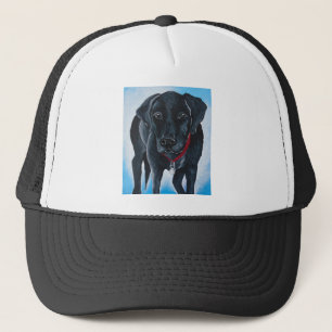 Schwarzer Labrador Truckerkappe