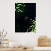 Schwarzer Labrador-Versteck. Poster (Küche)