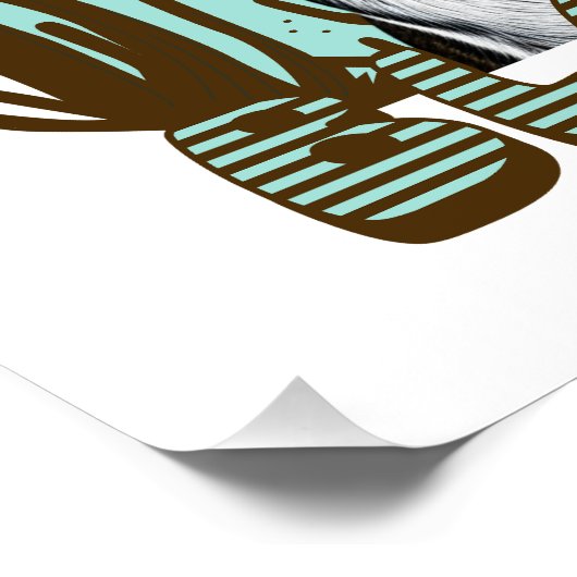 Schwarzer Labrador Vintager Text Poster (Ecke)