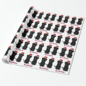 Schwarzer Labrador Weihnachten Geschenkpapier (Ungerollt)