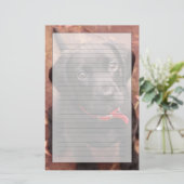 Schwarzer Labrador-Welpe Briefpapier (Stehend Vorderseite)