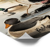 Schwarzer Labrador Welpe, Labrador Jagdposter Poster (Ecke)