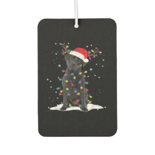 Schwarzer Labrador Xmas Hund Weihnachtsbaum Licht Autolufterfrischer
