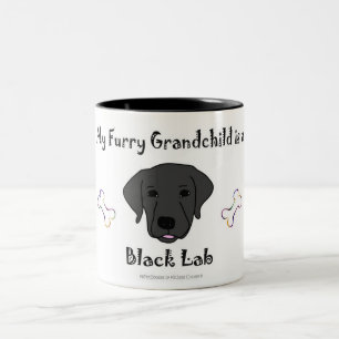 schwarzer Labrador Zweifarbige Tasse
