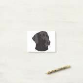 Schwarzer Labradorhund Post-it Klebezettel (Auf Schreibtisch)