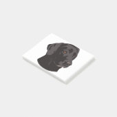 Schwarzer Labradorhund Post-it Klebezettel (angewinkelt)