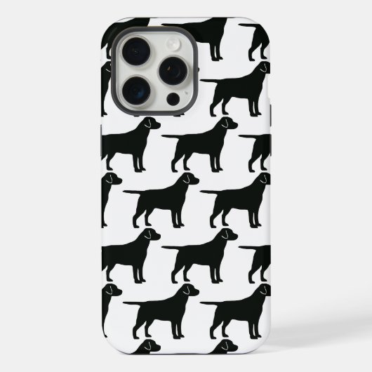 Schwarzer Labradors Hund iPhone Hülle (Rückseite)