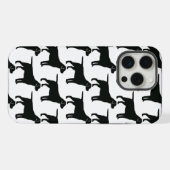 Schwarzer Labradors Hund iPhone Hülle (Rückseite (Horizontal))