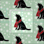 Schwarzer Labradortartan-Schal 2 Stoff (Kachel)