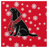 Schwarzer Labradortartan-Schal 2 Stoff (Nahaufnahme)