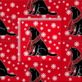 Schwarzer Labradortartan-Schal 2 Stoff (Kachel)