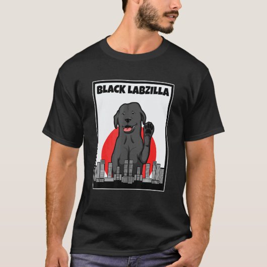 Schwarzer Labzilla Lab Labrador Retriever Hunde Tr T-Shirt (Vorderseite)