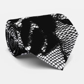 Schwarzer Lace - Stoff Krawatte (Gerollt)
