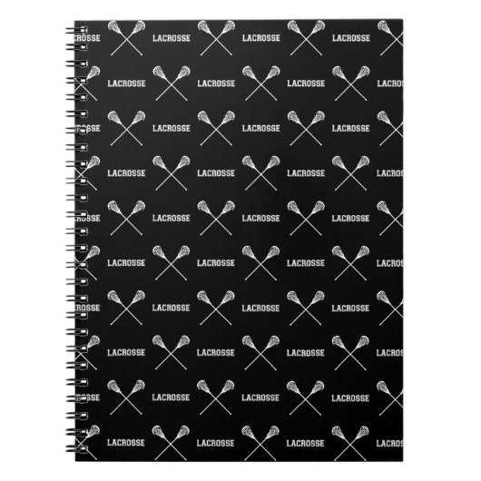 Schwarzer Lacrosse haftet Notizbuch Notizblock (Vorderseite)