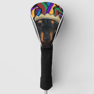 Schwarzer Langhaar-Dachshund Golf Headcover
