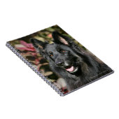 Schwarzer langhaariger Schäferhund Notizblock (Rechte Seite)