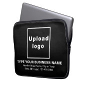 Schwarzer Laptop-Sieb mit Markenbezeichnung Laptopschutzhülle (Vorderseite Links)