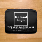 Schwarzer Laptop-Sieb mit Markenbezeichnung Laptopschutzhülle