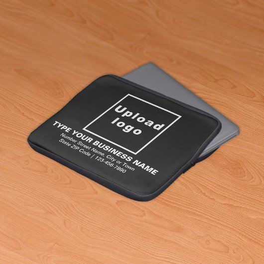 Schwarzer Laptop-Sieb mit Markenbezeichnung Laptopschutzhülle