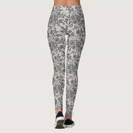 Schwarzer Lauf Leggings (Rückseite)