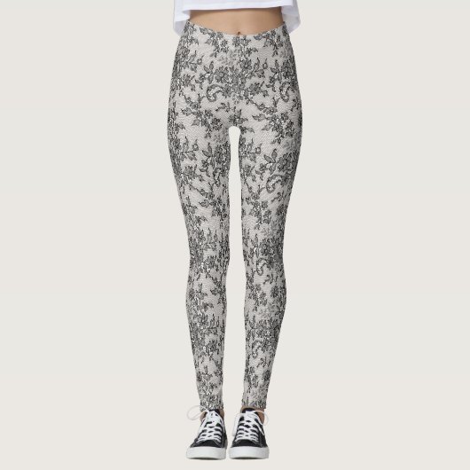 Schwarzer Lauf Leggings (Vorderseite)