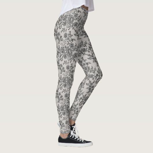 Schwarzer Lauf Leggings (Rechts)