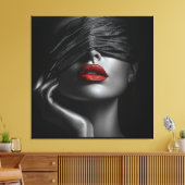 Schwarzer Lauf Leinwanddruck (Insitu (Wohnzimmer))