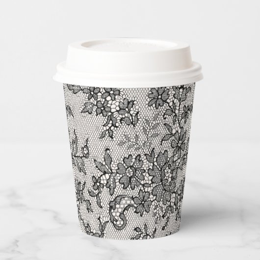 Schwarzer Lauf Pappbecher (Links)