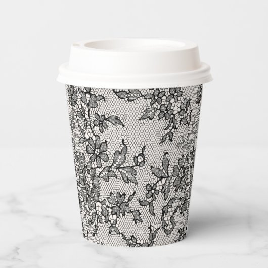 Schwarzer Lauf Pappbecher (Rückseite)