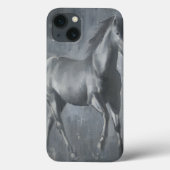 Schwarzer laufender Stallion Case-Mate iPhone Hülle (Rückseite)