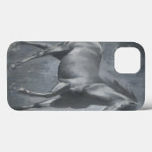 Schwarzer laufender Stallion Case-Mate iPhone Hülle (Rückseite (Horizontal))