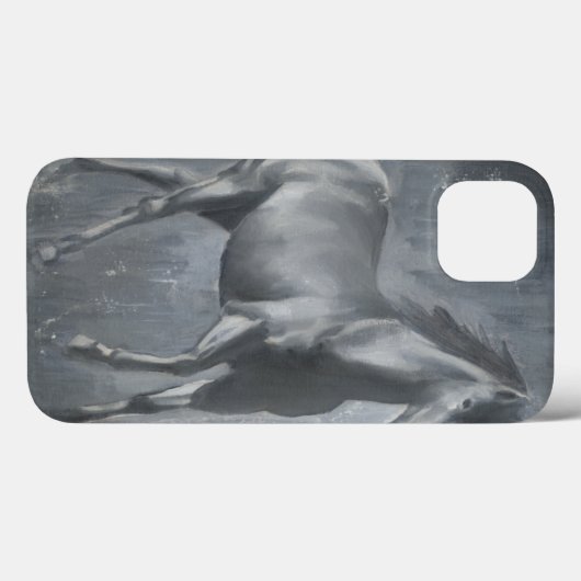 Schwarzer laufender Stallion Case-Mate iPhone Hülle (Rückseite (Horizontal))