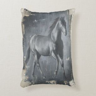 Schwarzer laufender Stallion Dekokissen