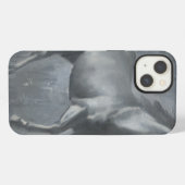 Schwarzer laufender Stallion iPhone Hülle (Rückseite (Horizontal))