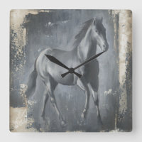 Schwarzer laufender Stallion