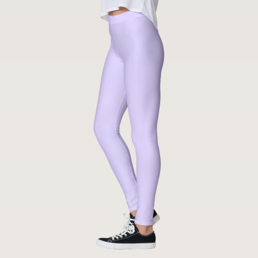 Schwarzer Lavendel mit fester Farbe Leggings (Links)